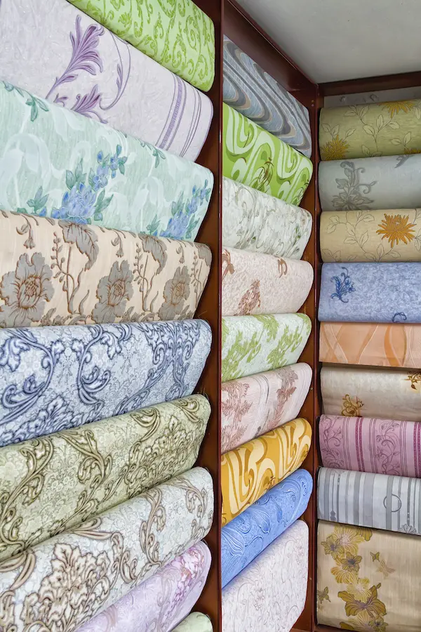 A range of patterned wallpapers